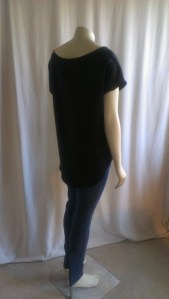 Dipped back hem of top