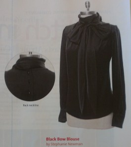 Love, Stephanie silk bow blouse page 81 issue 174