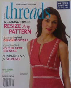 Cover of the September 2014 issue that features my blouse on page 