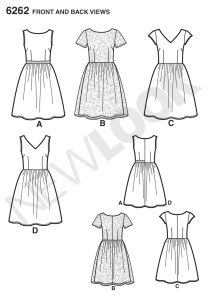 New Look 6262 line drawings