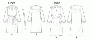 Vogue 8847 line drawing