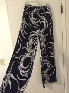 Pants hanging before hemming