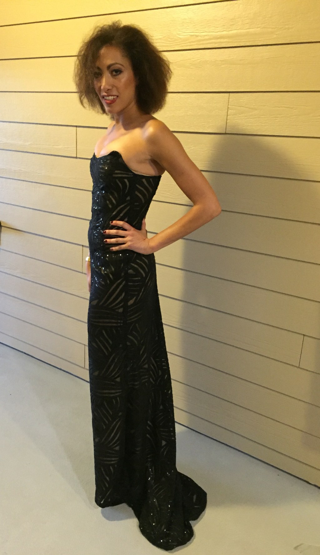 Sequin Mesh Strapless&nbsp;Gown