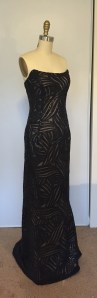 black sequin gown from Vogue 2237 