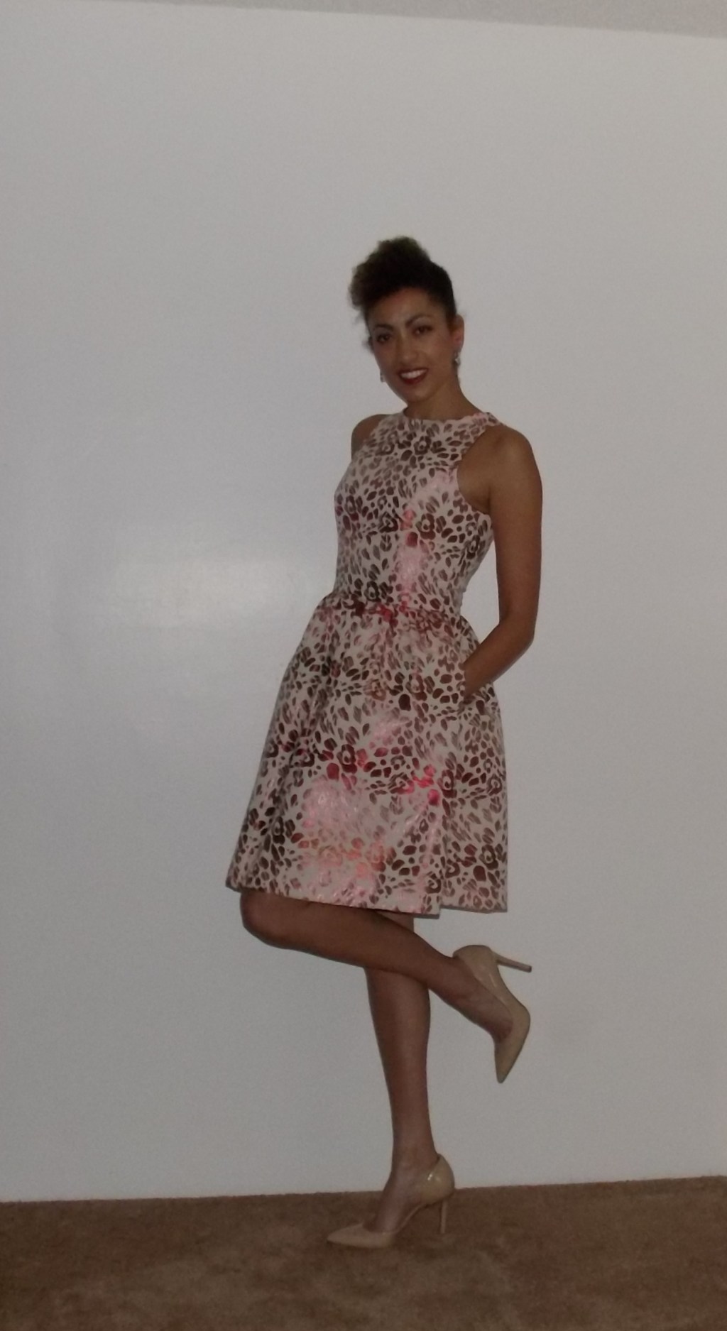 Animal Print Brocade Holiday Party&nbsp;Dress