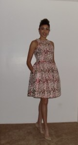 V1434 in animal print brocade