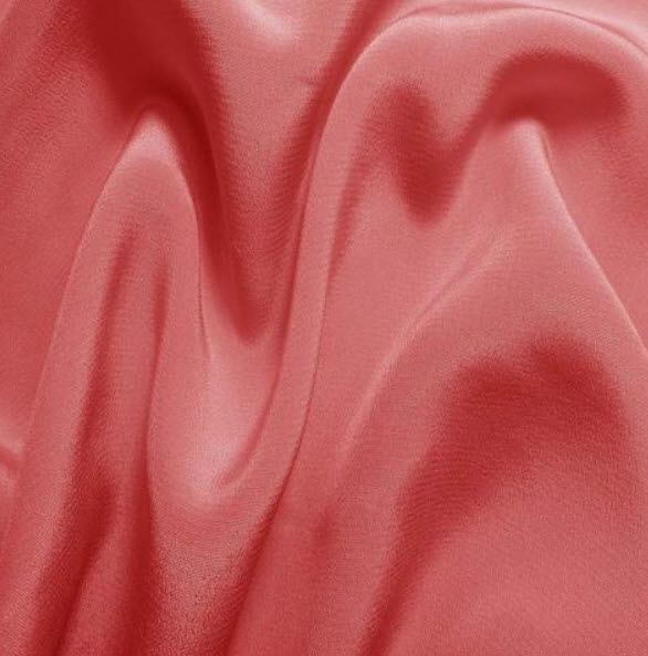 coral pink silk crepe de chine