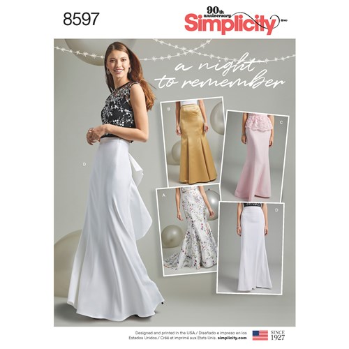 simplicity-mermaid-skirt-pattern-8597-envelope-front